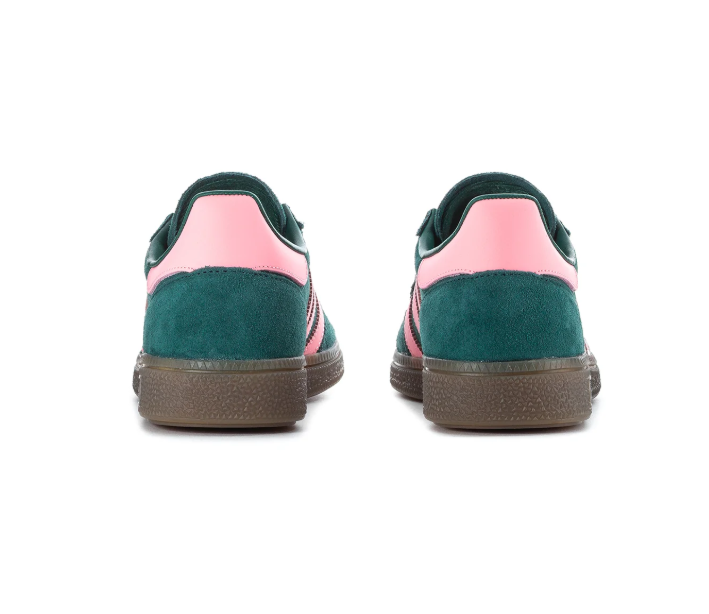 adidas Handball Spezial Dark Green and Pink Sneakers with Gum Sole