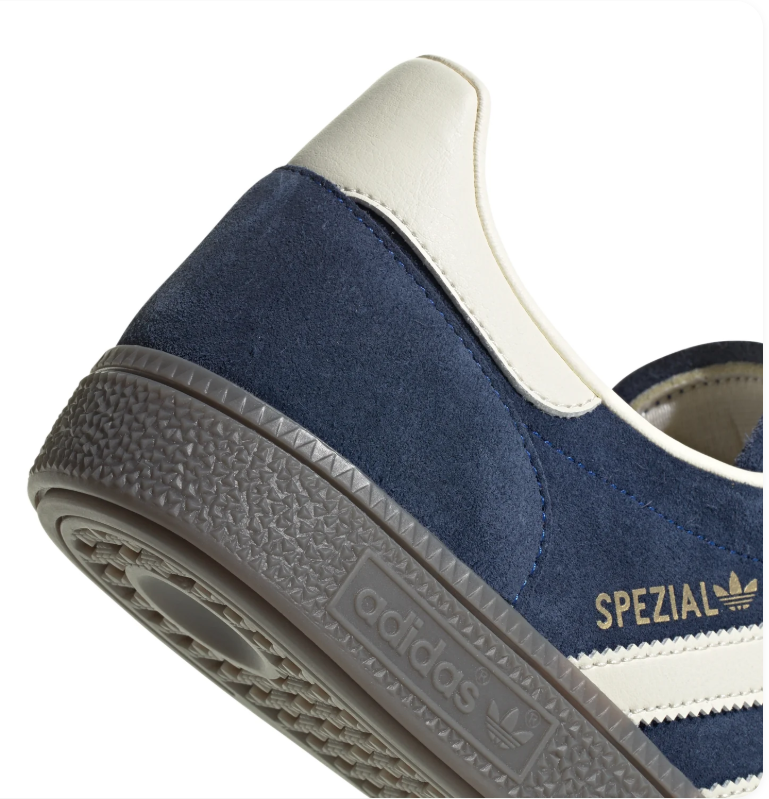 adidas Handball Spezial Navy and Cream Sneakers with Dark Sole