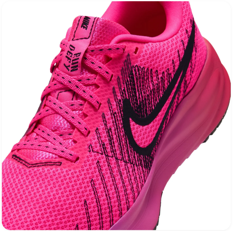 Nike Hot Pink Low-Top Sneakers with Black Swoosh Graphics