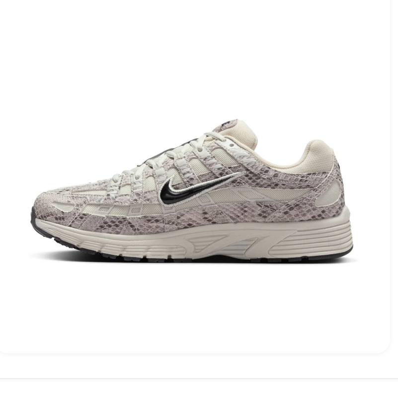 Nike P-6000 Cream and Snakeskin-Print Sneakers