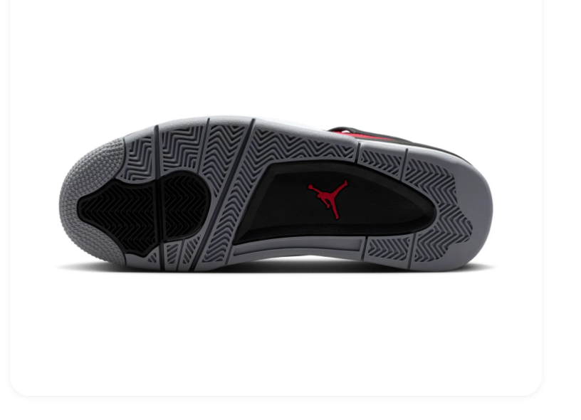 Air Jordan 4 Red, Black and Grey Sneakers