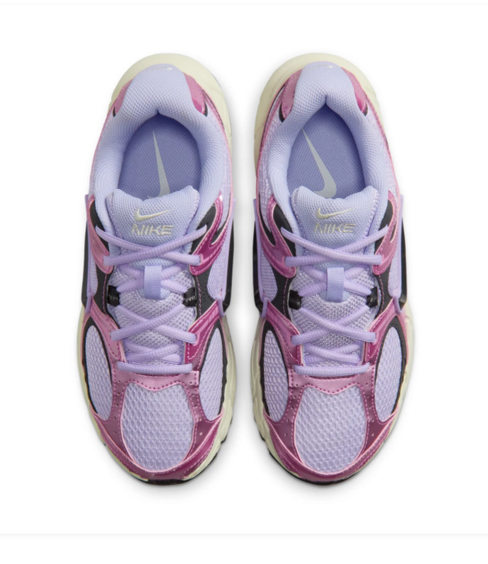Nike Lavender and Metallic Pink Mesh Sneakers with Cream Sole