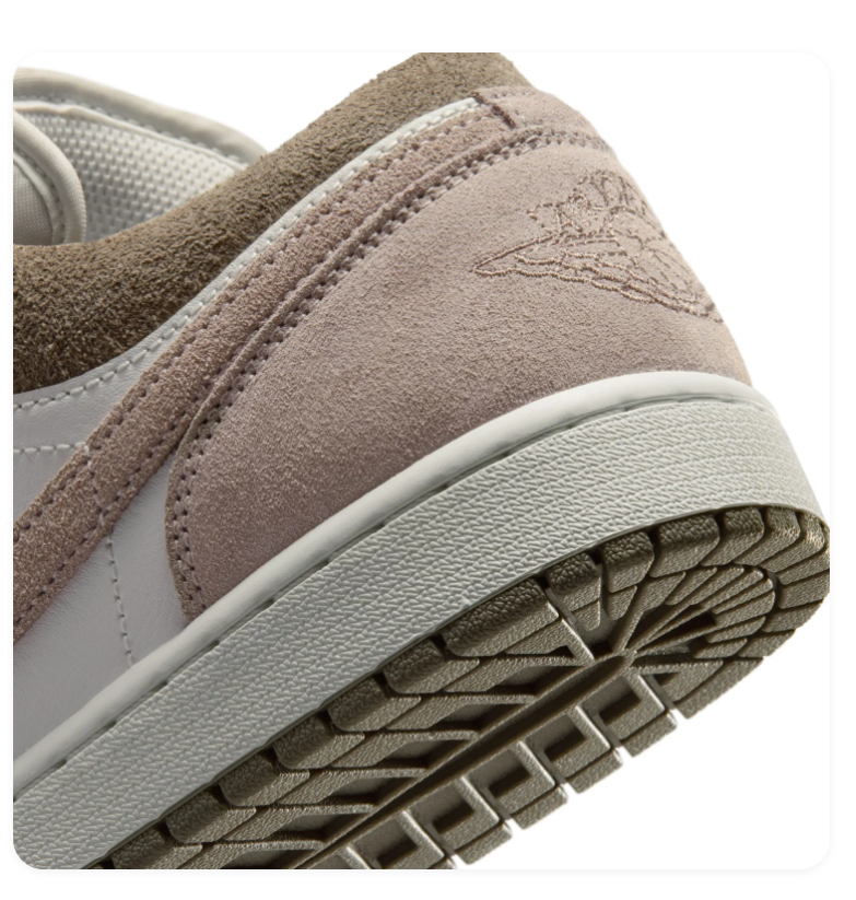Air Jordan 1 Low Taupe and Off-White Sneakers