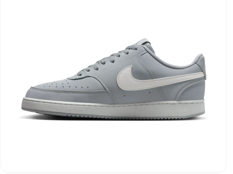 Nike Court Vision Grey and White Low-Top Sneakers