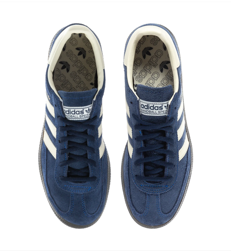 adidas Handball Spezial Navy and Cream Sneakers with Dark Sole