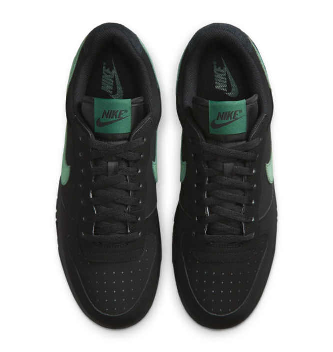 Nike Black and Green Low-Top Sneakers