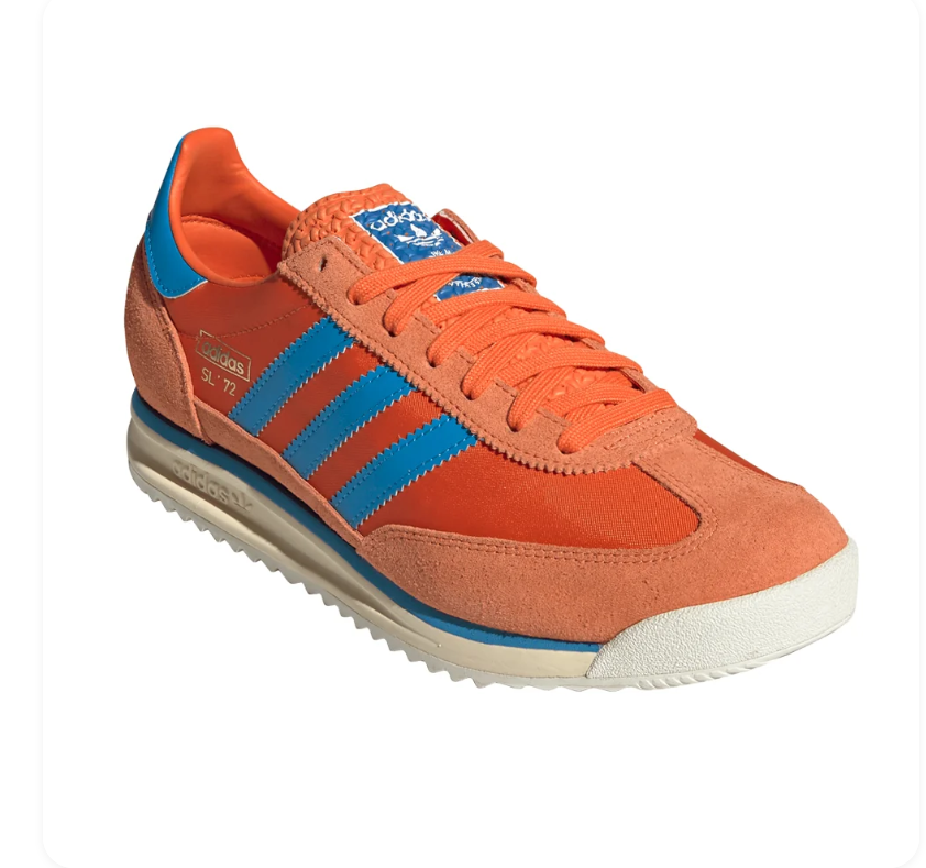 adidas SL 72 Orange and Blue Retro Sneakers