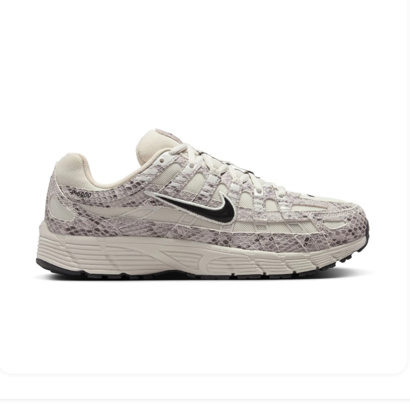 Nike P-6000 Cream and Snakeskin-Print Sneakers