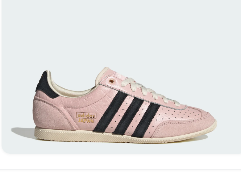 adidas Japan Pink and Black Low-Profile Sneakers with Cream Sole
