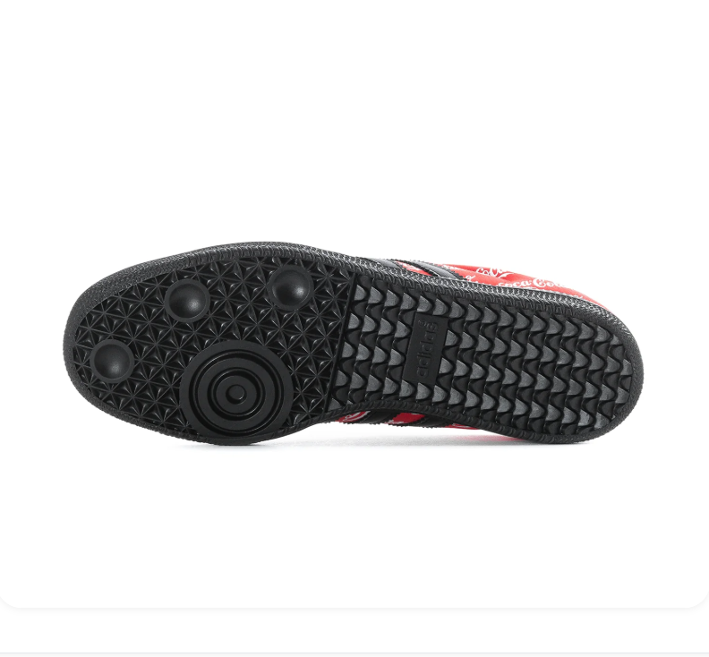adidas Red Coca-Cola Print Sneakers with Black Stripes