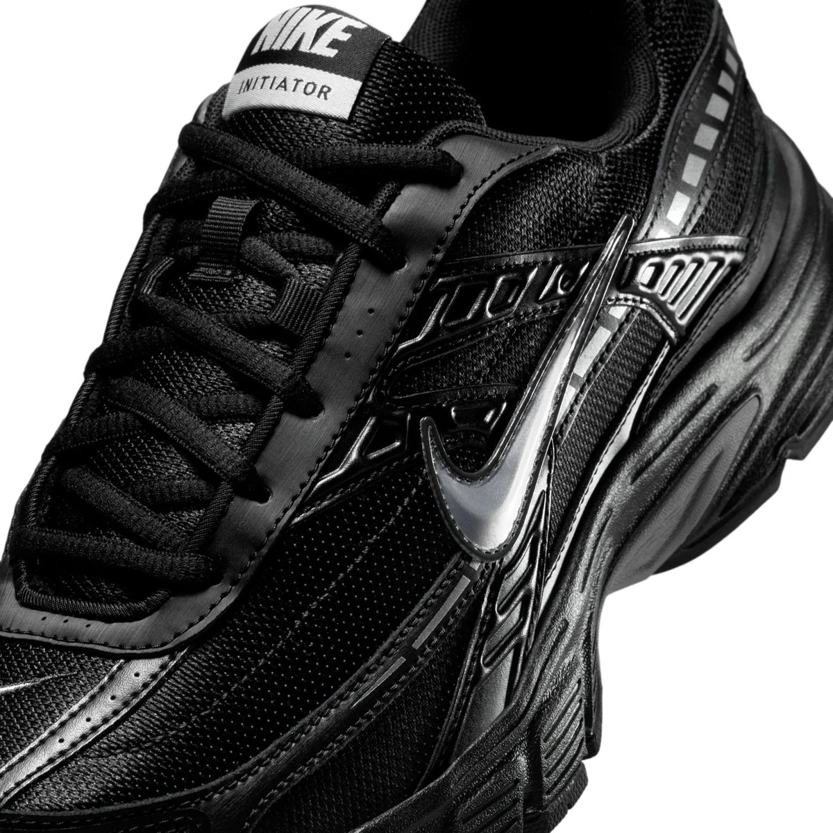 Nike Initiator Black and Metallic Silver Sneakers