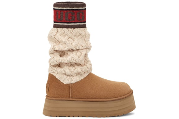 UGG Classic Sweater Letter Boot - Chestnut (Women's)