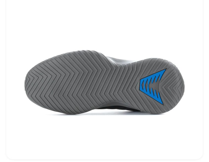 adidas Black and Gray Basketball Shoes with Blue Accents