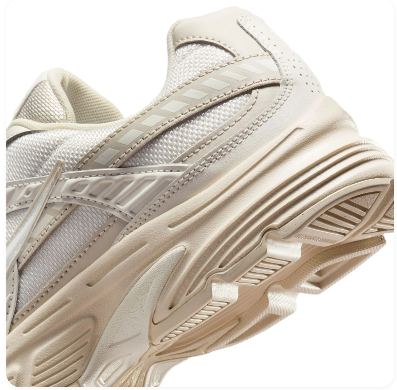 Nike Cream and Beige Retro-Inspired Sneakers