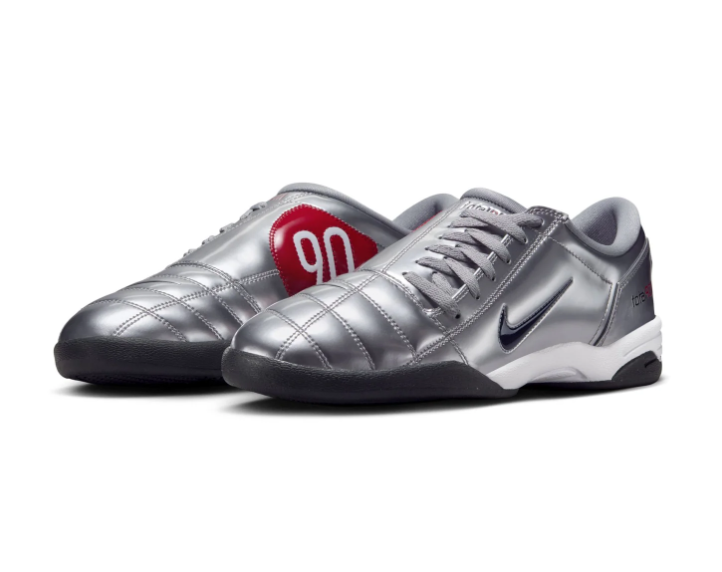 Nike Total 90 III Metallic Silver and Red Low-Top Sneakers