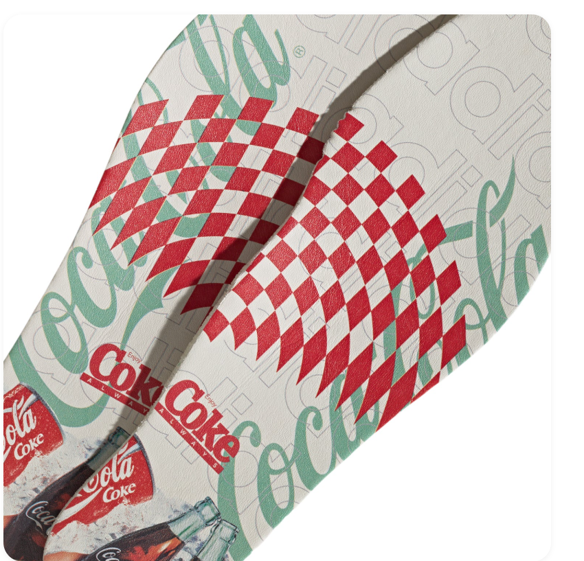 adidas Red Coca-Cola Print Sneakers with Black Stripes