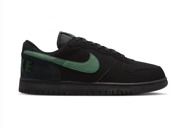 Nike Black and Green Low-Top Sneakers