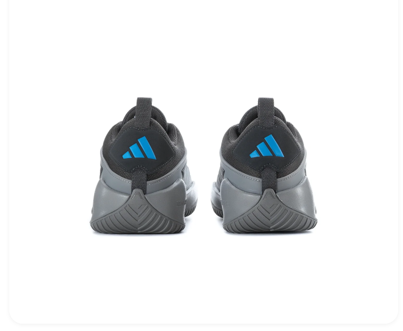 adidas Black and Gray Basketball Shoes with Blue Accents