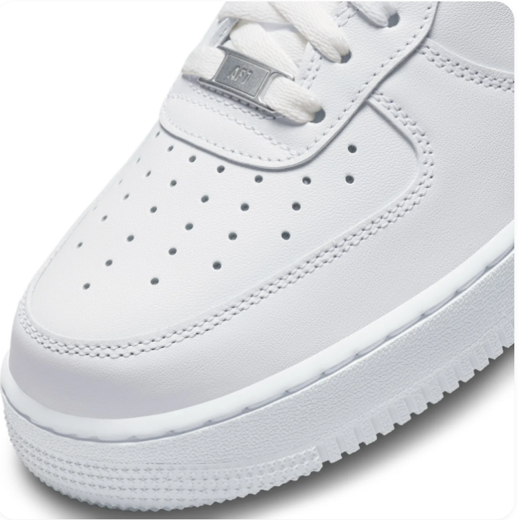Nike Air Force 1 All-White Low-Top Sneakers