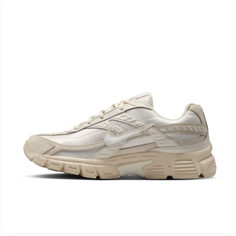 Nike Cream and Beige Retro-Inspired Sneakers