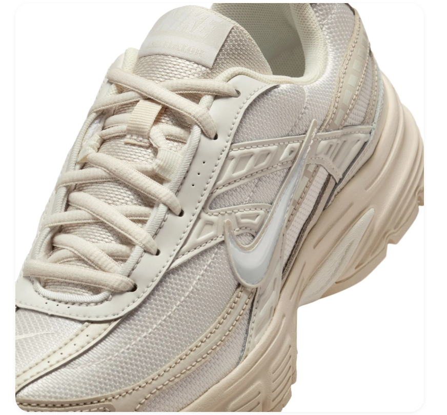 Nike Cream and Beige Retro-Inspired Sneakers