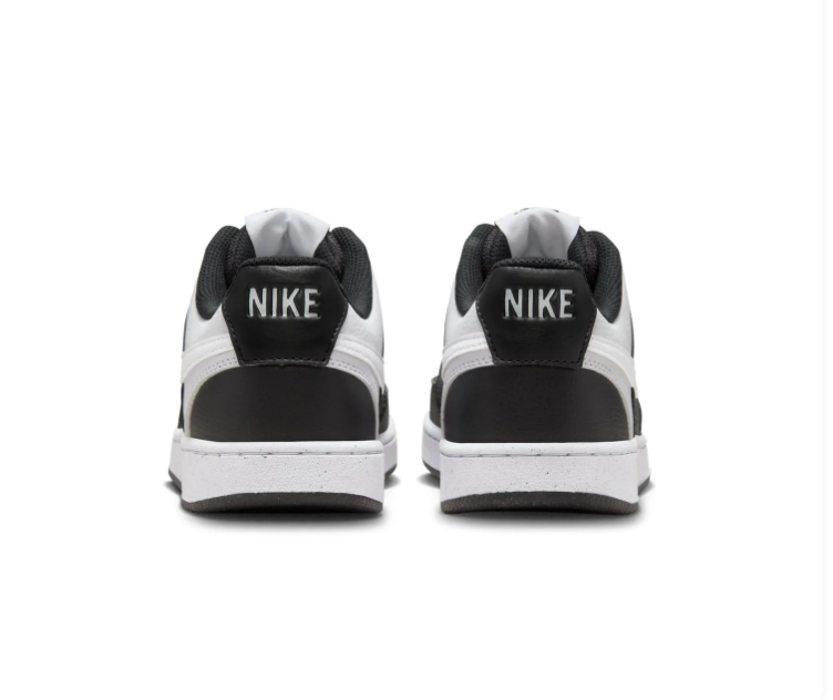 Nike Court Vision Black and White Color-Block Low-Top Sneakers