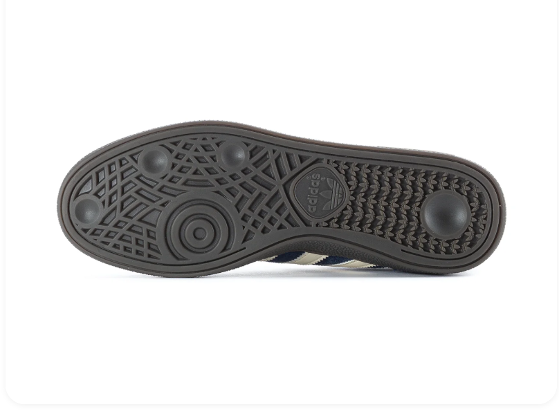 adidas Handball Spezial Navy and Cream Sneakers with Dark Sole