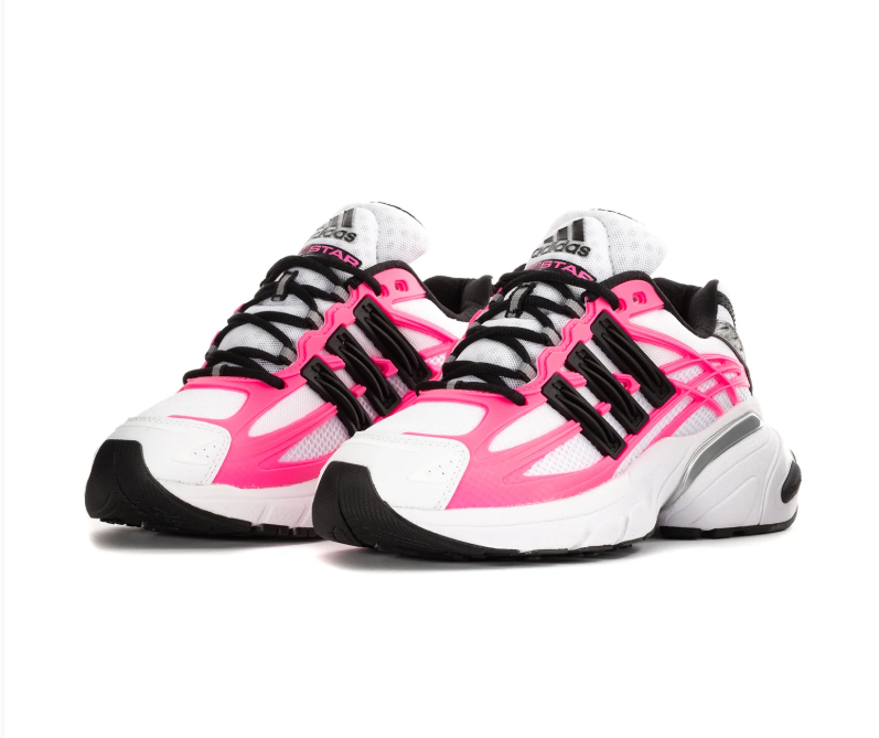 adidas Adistar White and Hot Pink Chunky Sneakers