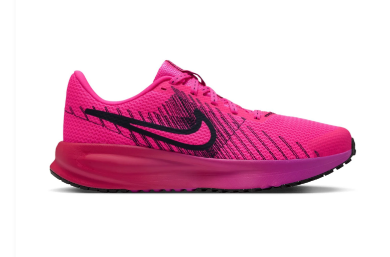 Nike Hot Pink Low-Top Sneakers with Black Swoosh Graphics