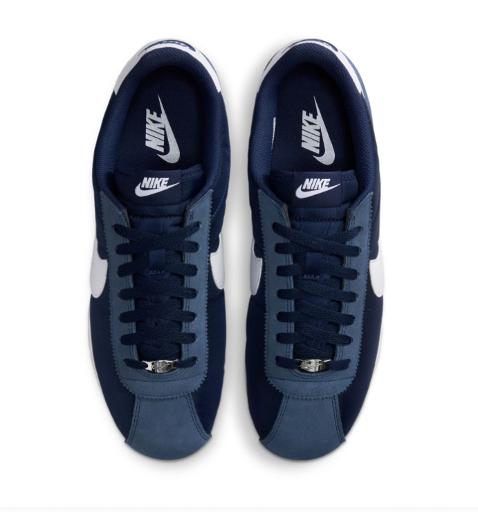 Nike Navy Blue and White Low-Top Sneakers