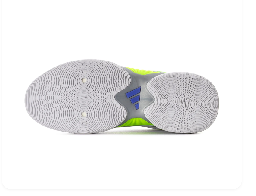 adidas Light Gray Basketball Sneakers with Neon Lime and Purple Accents