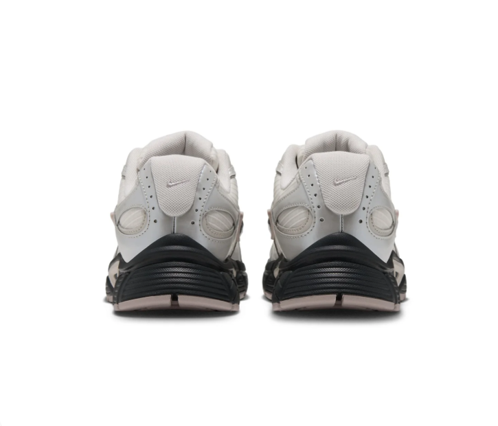 Nike Cream and Metallic Silver Low-Top Sneakers with Black Sculpted Sole