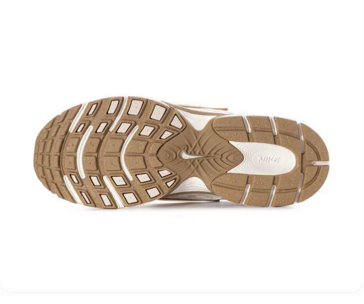 Nike White and Light Grey Mesh Sneakers with Gold-Tone Accents