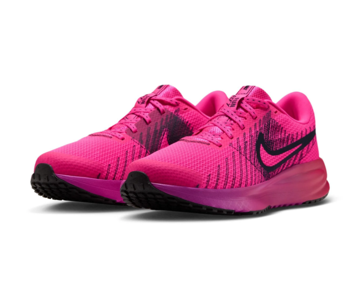 Nike Hot Pink Low-Top Sneakers with Black Swoosh Graphics