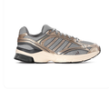 adidas Gray Mesh and Metallic Champagne Sneakers with Cream Sole
