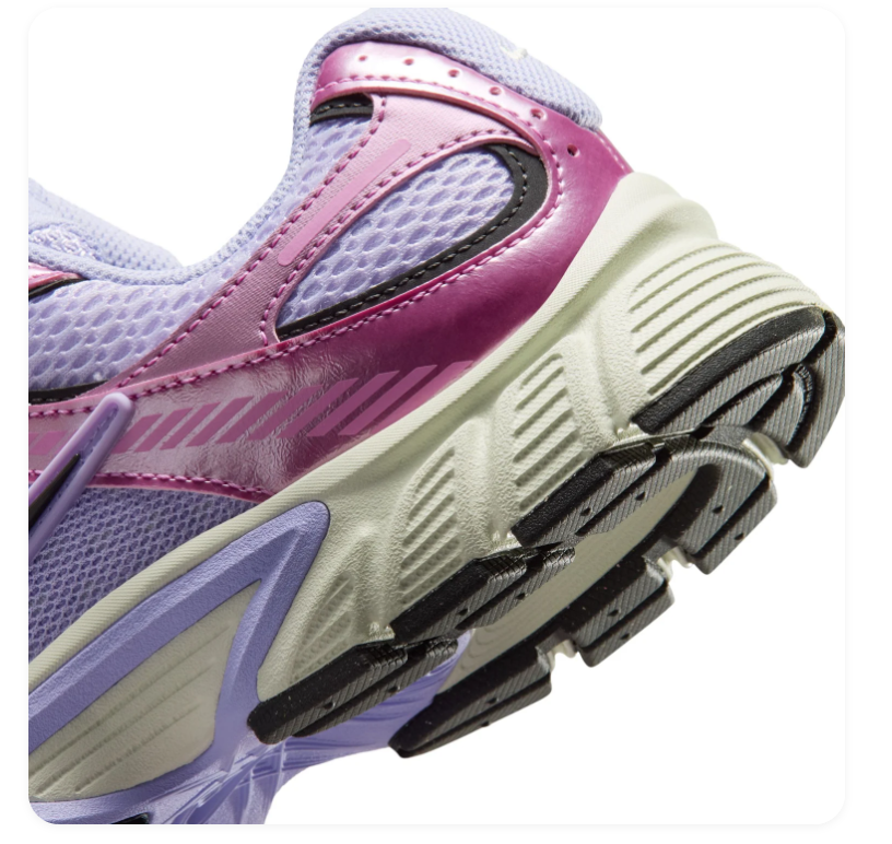 Nike Lavender and Metallic Pink Mesh Sneakers with Cream Sole