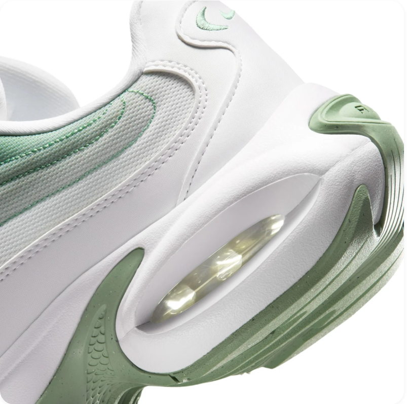 Nike Air White and Mint Green Low-Top Sneakers