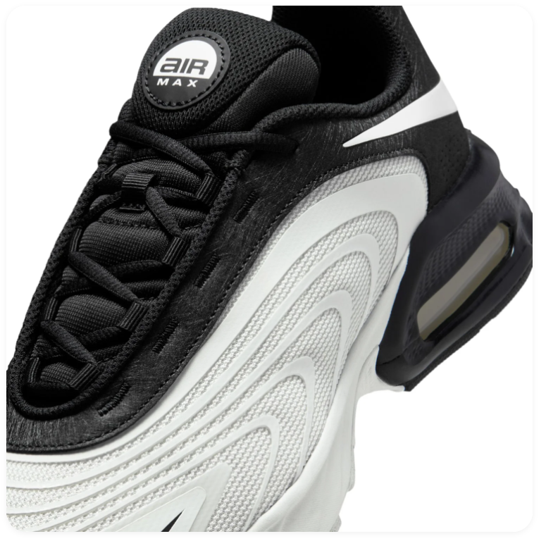 Nike Air Max White and Black Low-Top Sneakers