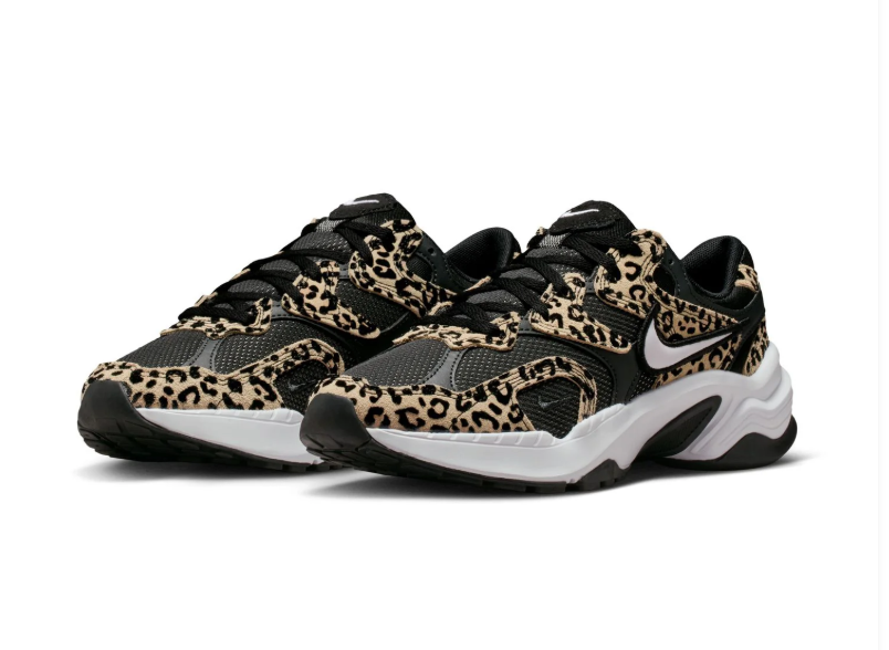 Nike Black and Leopard-Print Chunky Sneakers