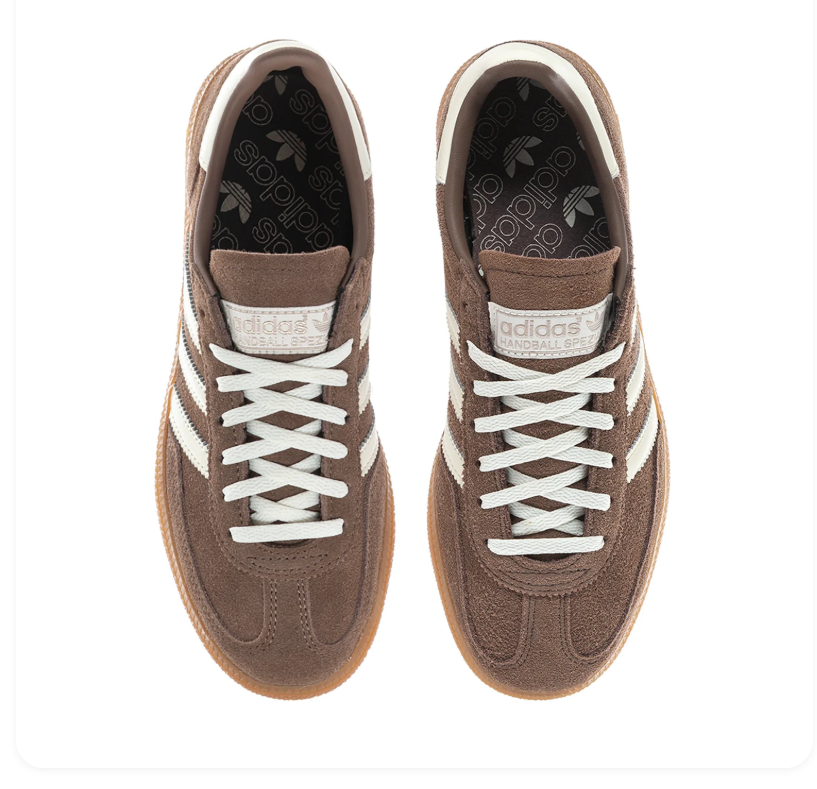 adidas Handball Spezial Brown and Cream Sneakers with Gum Sole