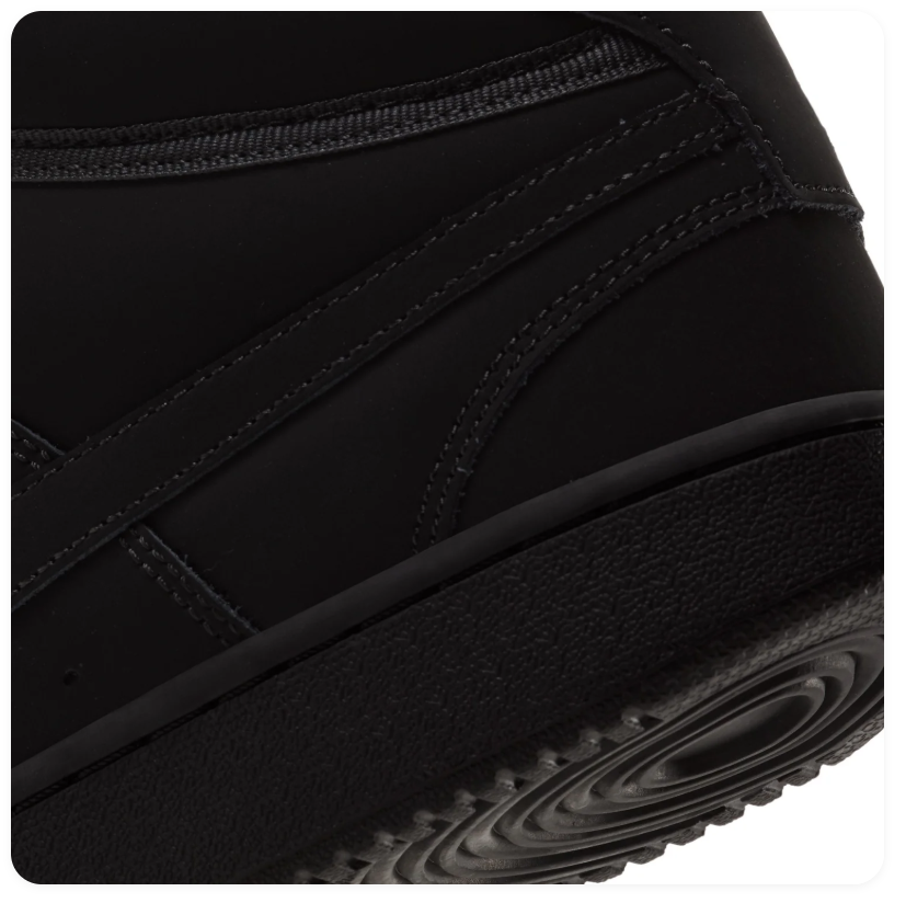 Nike All-Black High-Top Court Sneakers