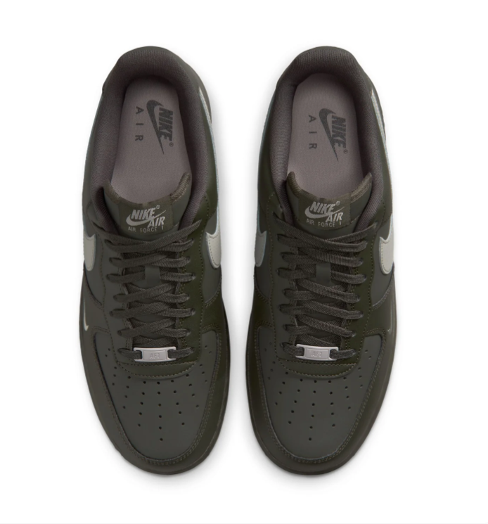Nike Air Force 1 Dark Olive and Grey Low-Top Sneakers