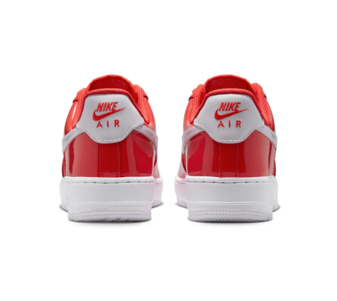 Nike Air Force 1 Red and White Low-Top Sneakers