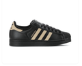 adidas Superstar Black and Cream Shell-Toe Sneakers