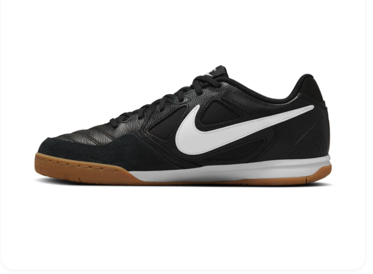 Nike Black and White Low-Top Sneakers with Gum Sole