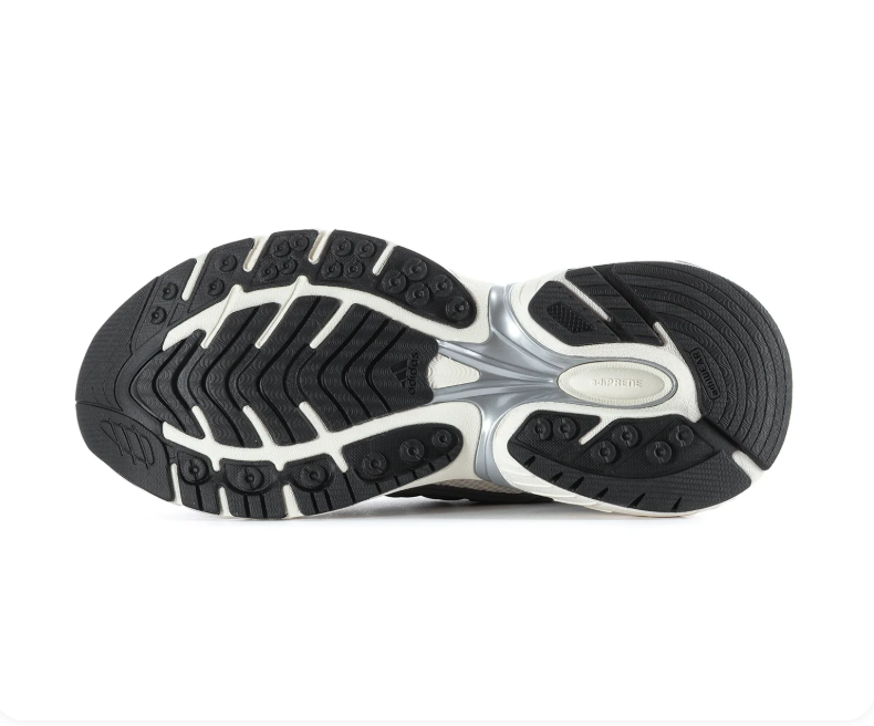 adidas Adistar White and Gray Chunky Sneakers with Silver Accents