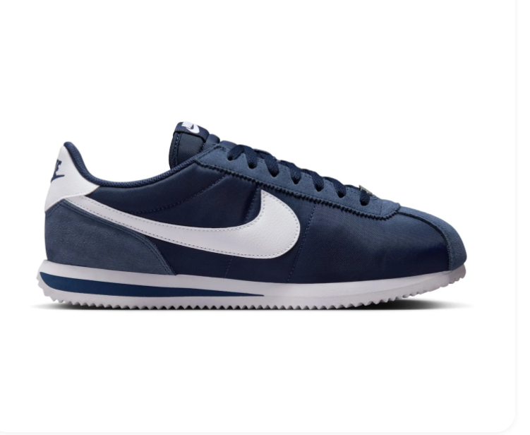 Nike Navy Blue and White Low-Top Sneakers