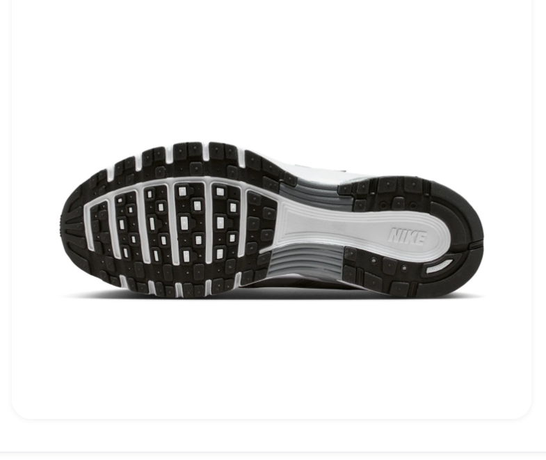 Nike P-6000 Grey and White Sneakers with Black Swooshes