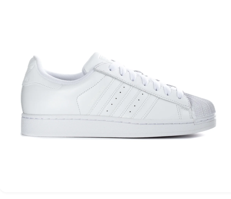 adidas Superstar All-White Shell-Toe Sneakers