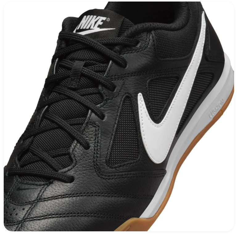 Nike Black and White Low-Top Sneakers with Gum Sole